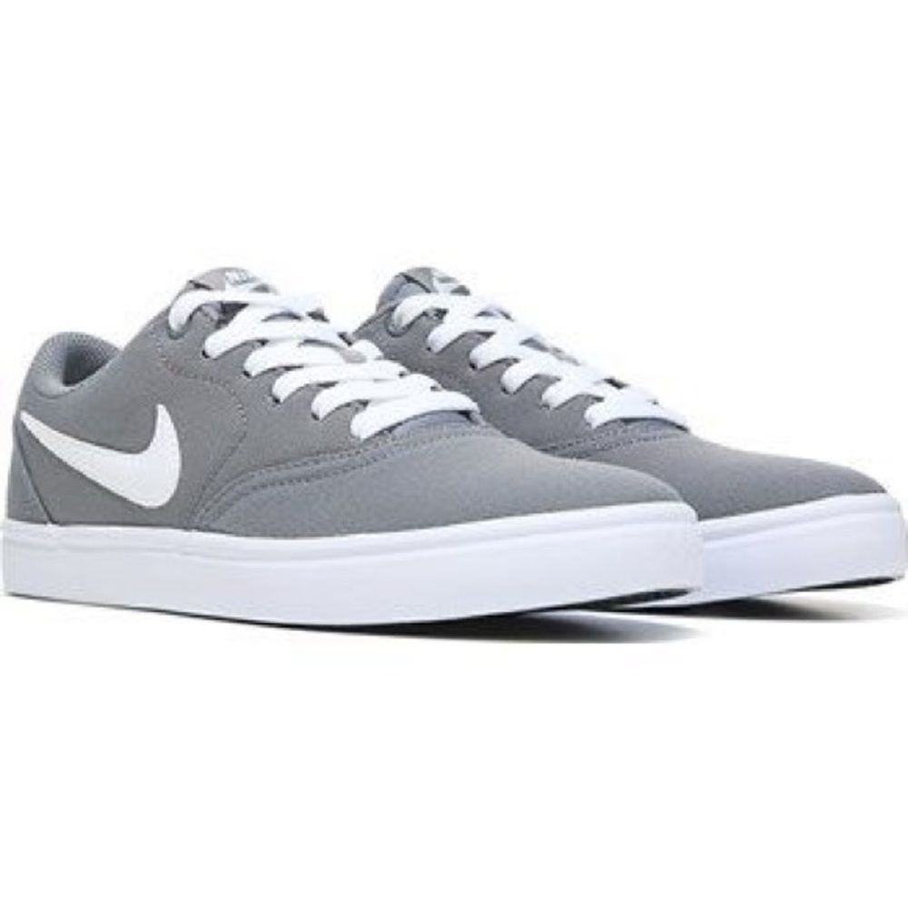 Nike SB Check Solarsoft Gray Canvas Shoe